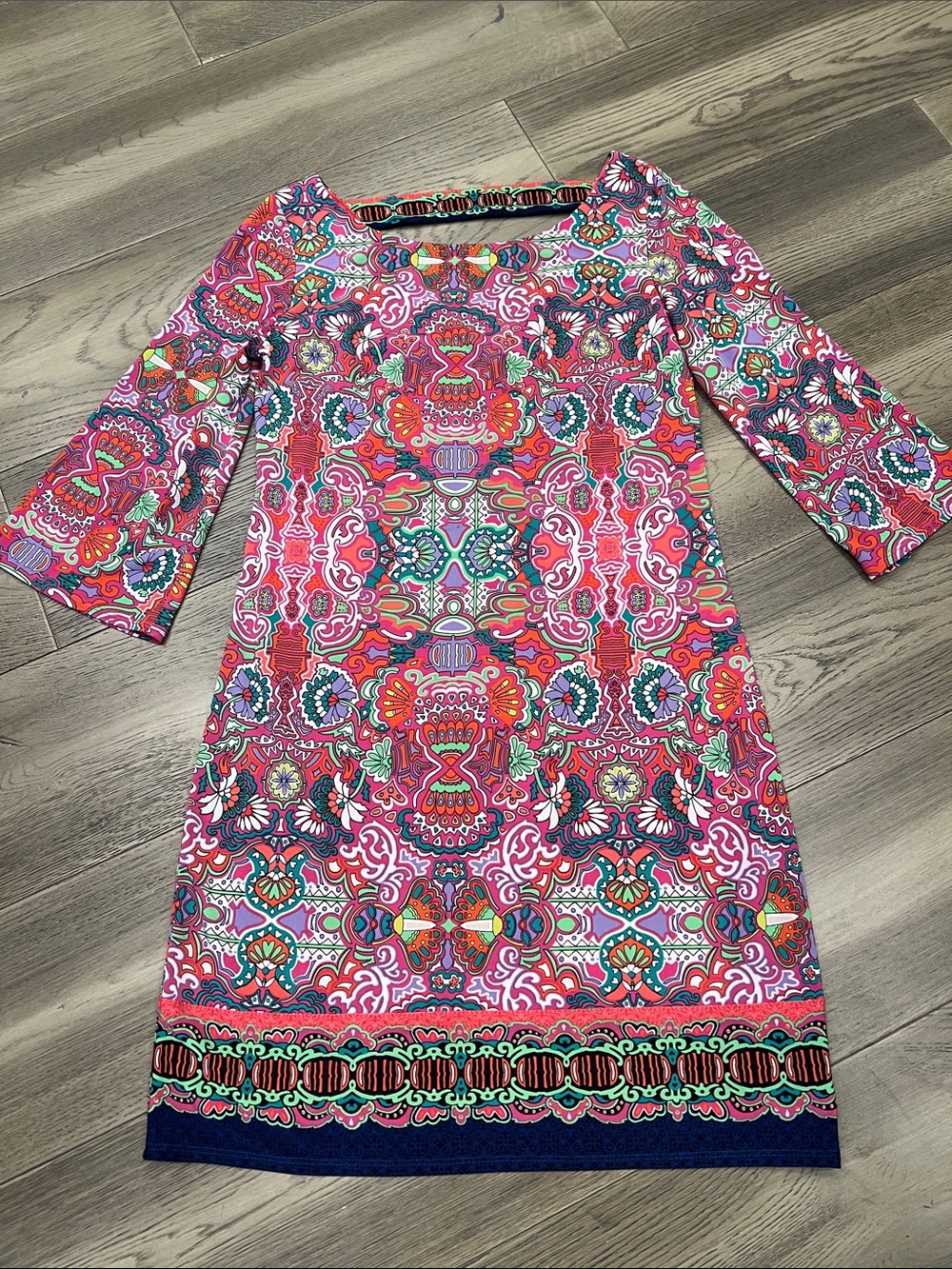Laundry By Shelli Segal Pink Multi-Color Patterned Shift Dress - Picture 2 of 5